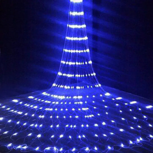 Outdoor Net Lights and Water String Lights Layout